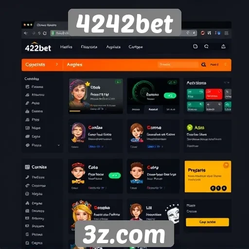 Avaliação da interface do usuário do site 4242bet